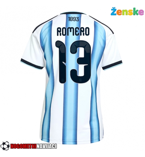 Ženske Nogometnih dresov Argentina Cristian Romero #13 Domači SP 2026 Kratki rokavi Ženske Nogometnih dresov Argentina Cristian Romero #13 Domači SP 2026 Kratki rokavi